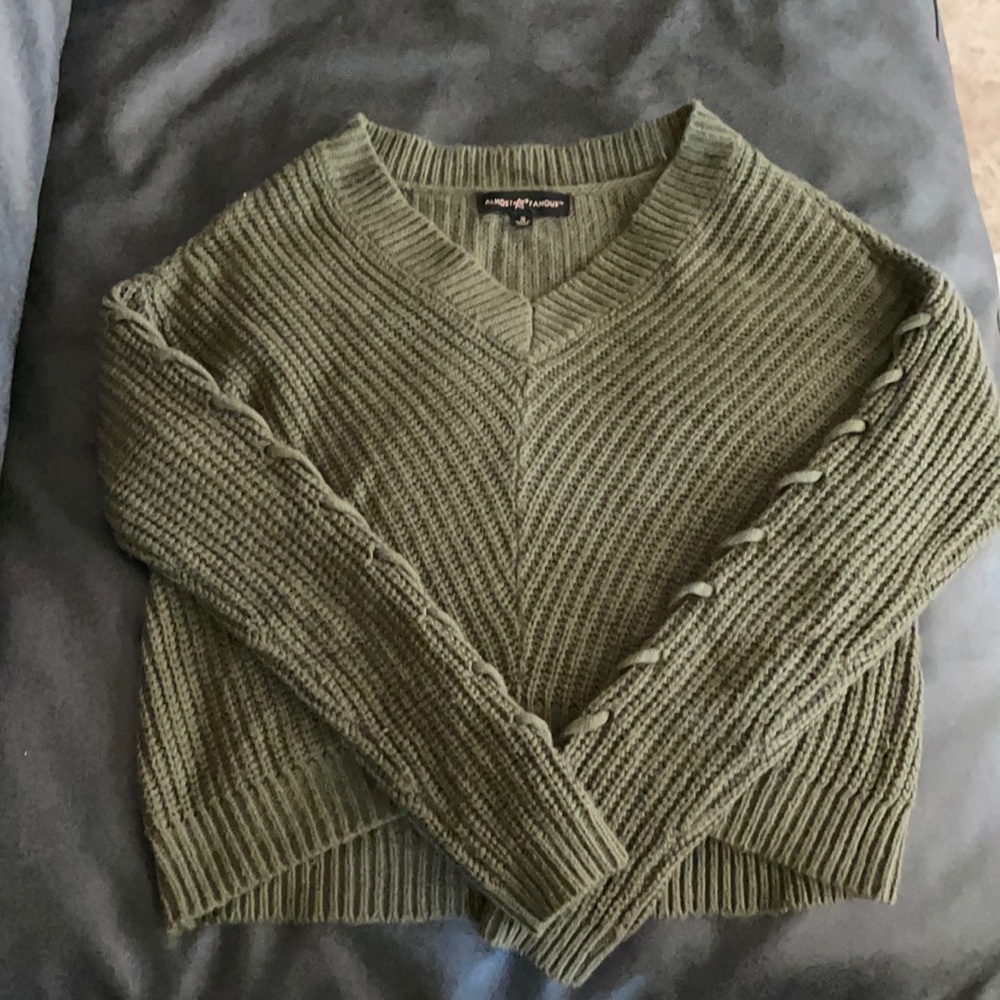 green small sweater